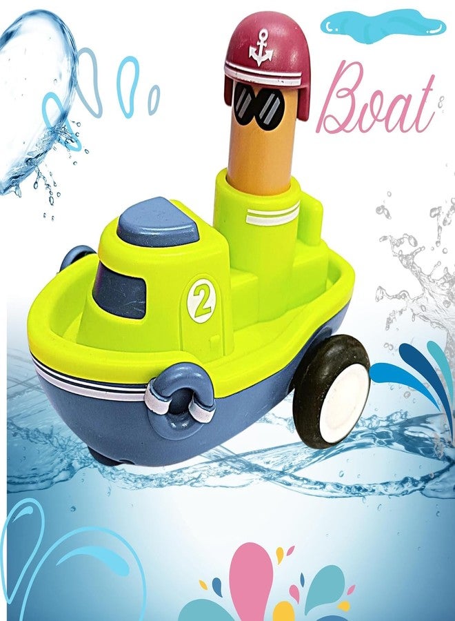 MAPA PLAY Pack of 2 Boat & Car Push and Go Play Set Friction Powered Car Pull Back Vehicles Transport Tools Kids Boys Girls - Image 4